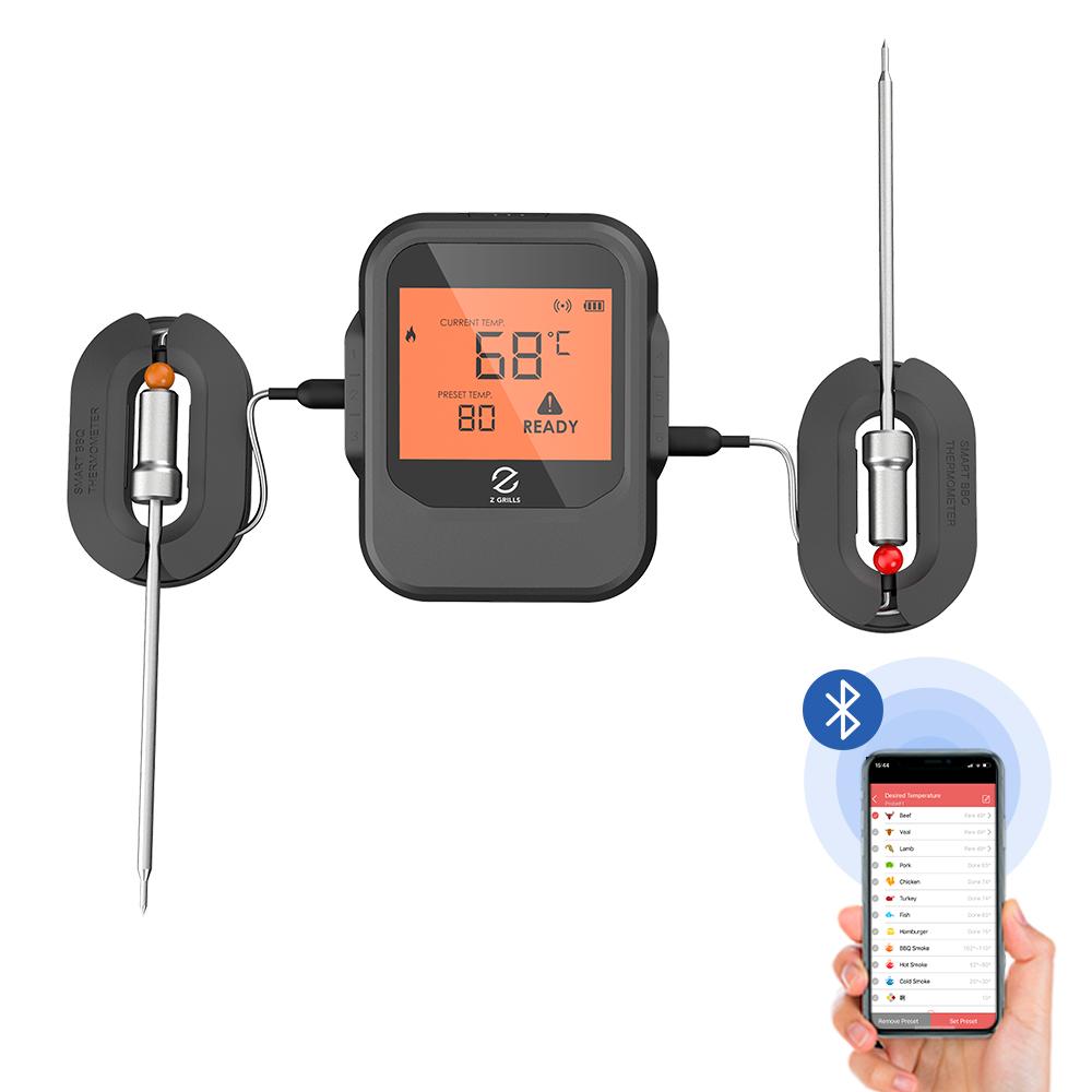 Smart Wireless Meat Thermometer with Dual Probe Bluetooth 100ft Range